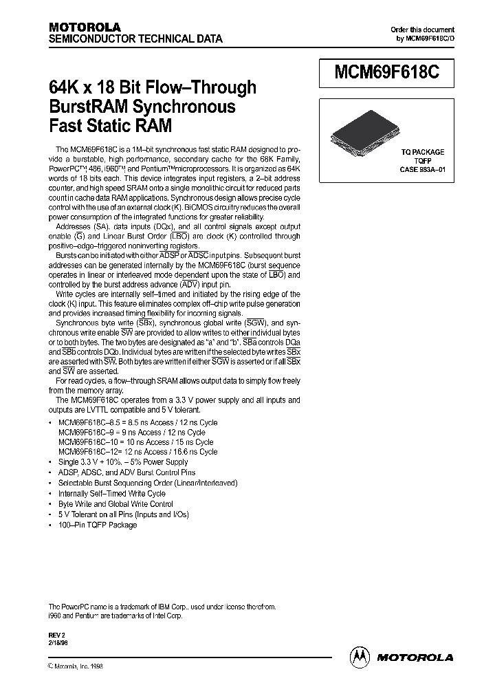 MCM69F618CTQ12_63989.PDF Datasheet