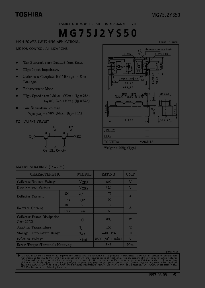 MG75J2YS50_44181.PDF Datasheet