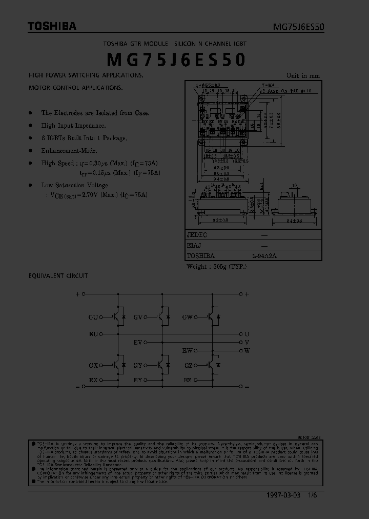 MG75J6ES50_154676.PDF Datasheet