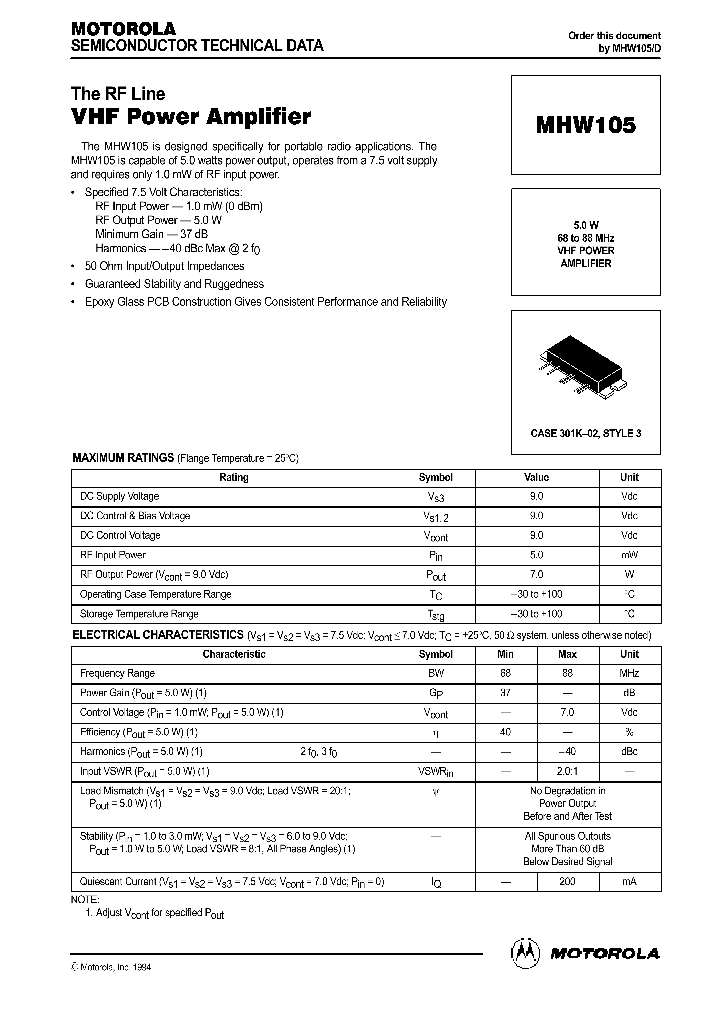 MHW105_54423.PDF Datasheet