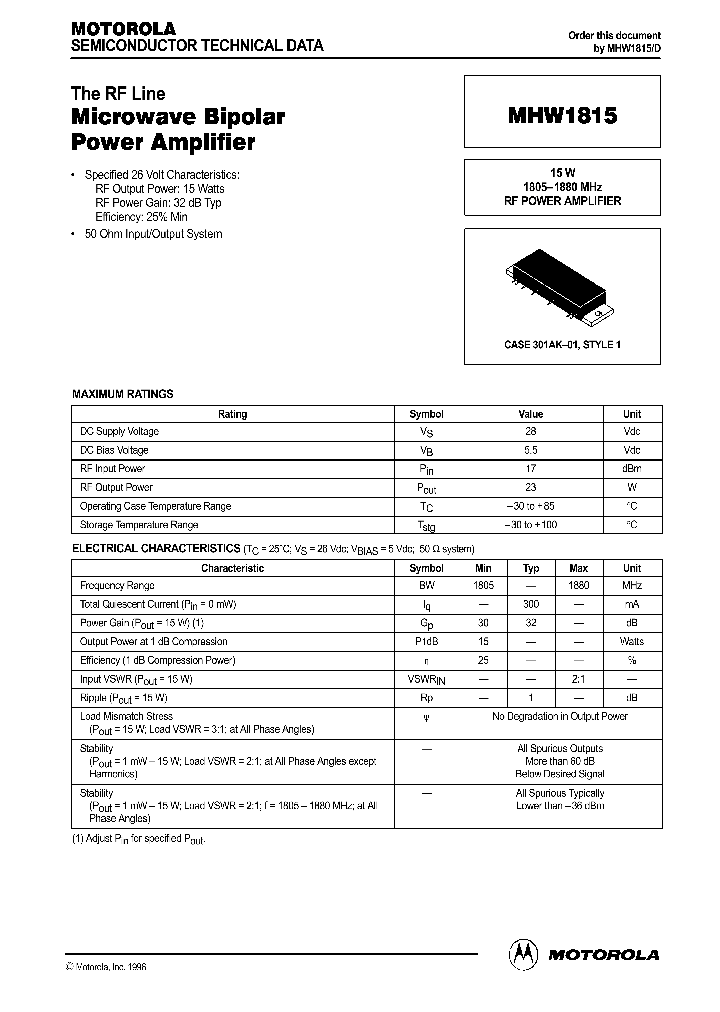 MHW1815_53085.PDF Datasheet