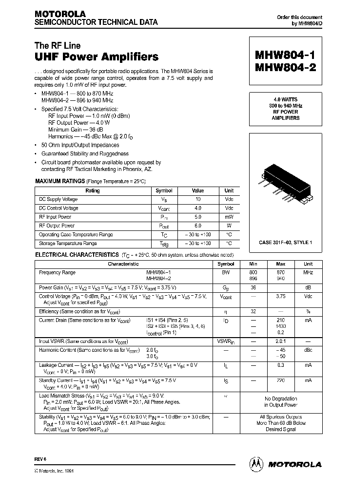 MHW804_52635.PDF Datasheet