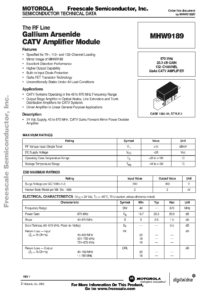 MHW9189_52850.PDF Datasheet