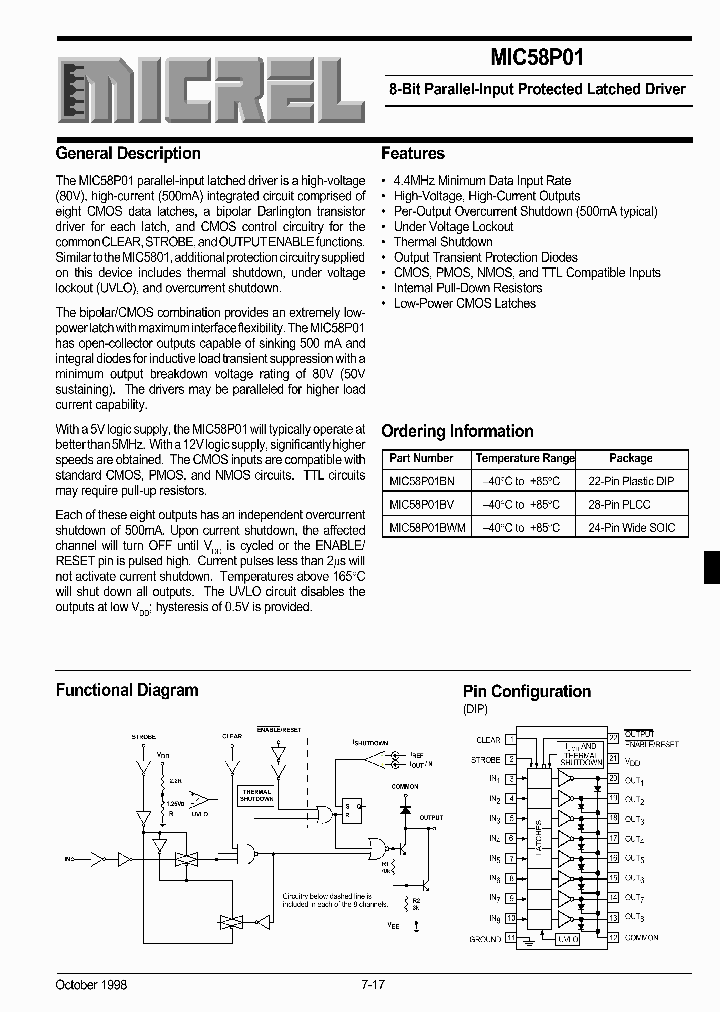MIC58P01_105982.PDF Datasheet