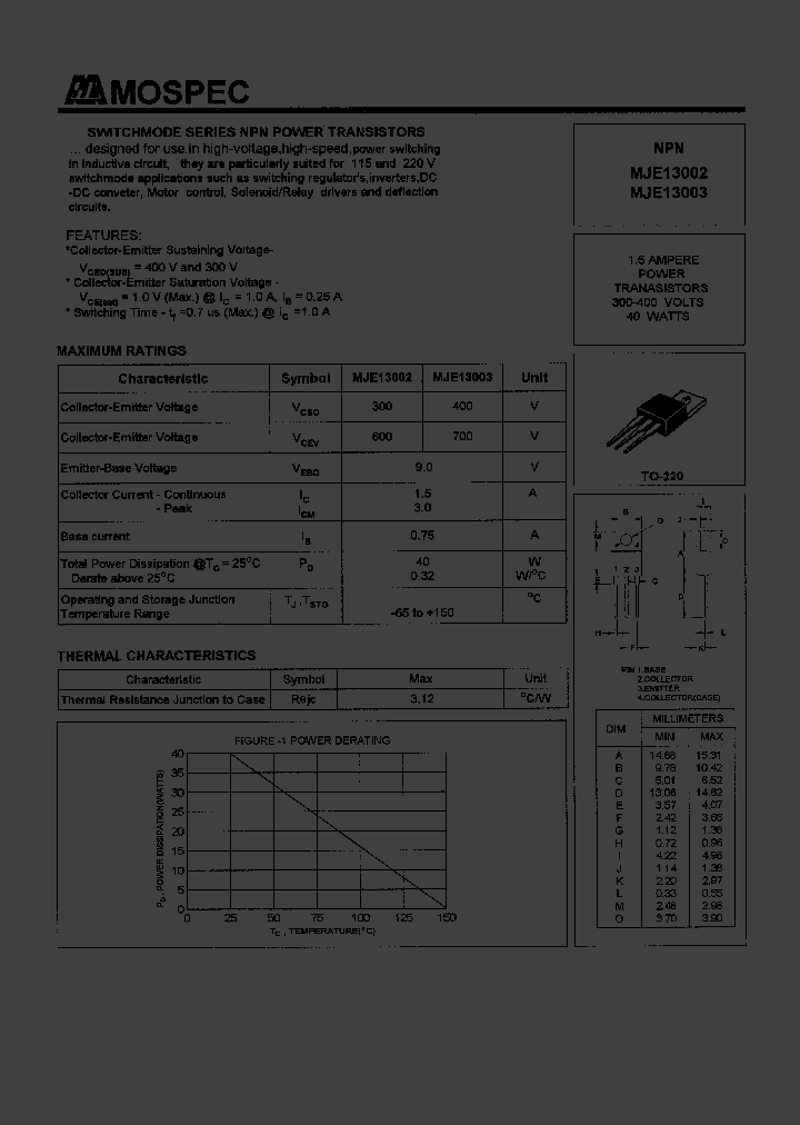 MJE13002_139766.PDF Datasheet