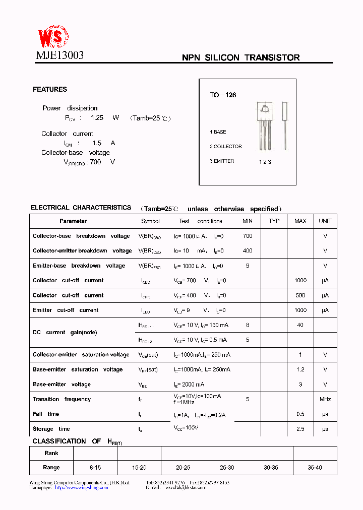 MJE13003_139768.PDF Datasheet