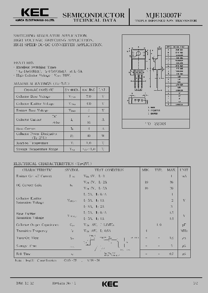 MJE13007F_139777.PDF Datasheet