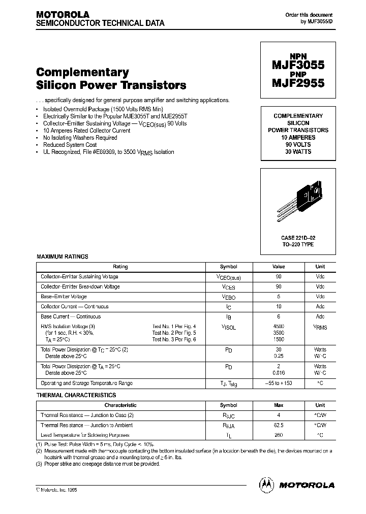 MJF3055_161681.PDF Datasheet