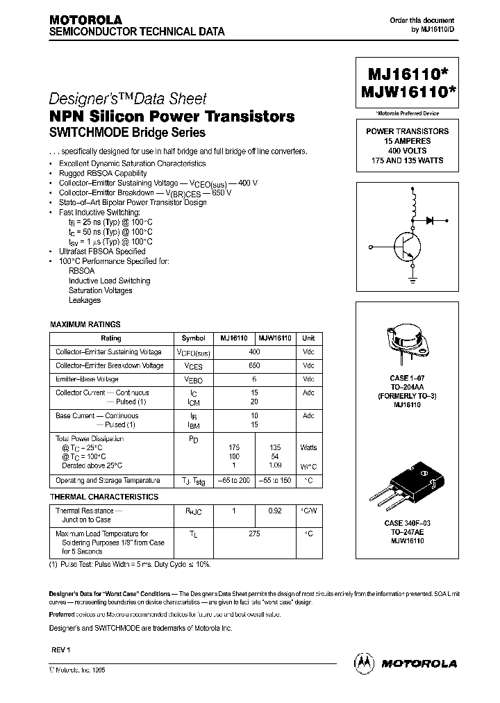 MJW16110_53064.PDF Datasheet