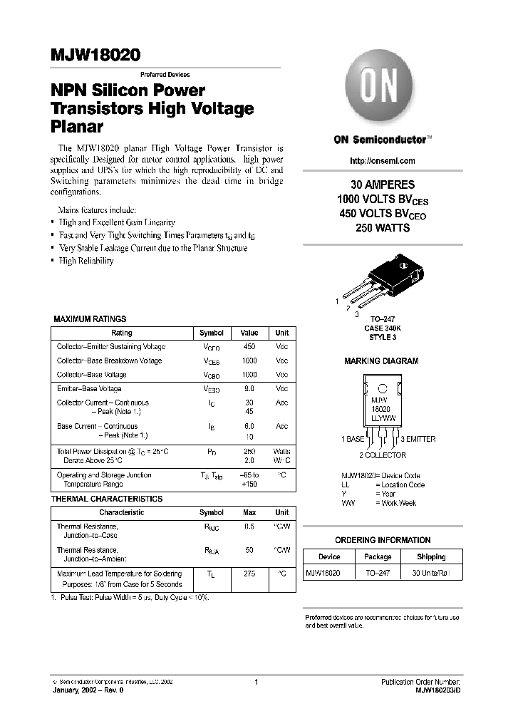 MJW18020_53083.PDF Datasheet