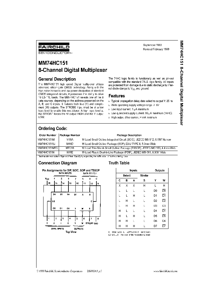 MM74HC151_18599.PDF Datasheet