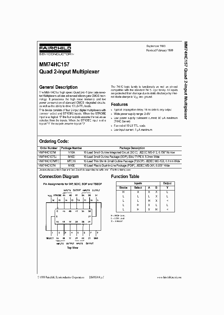 MM74HC157_18608.PDF Datasheet
