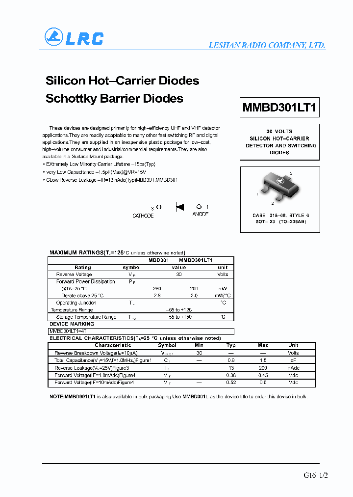 MMBD301L_107274.PDF Datasheet