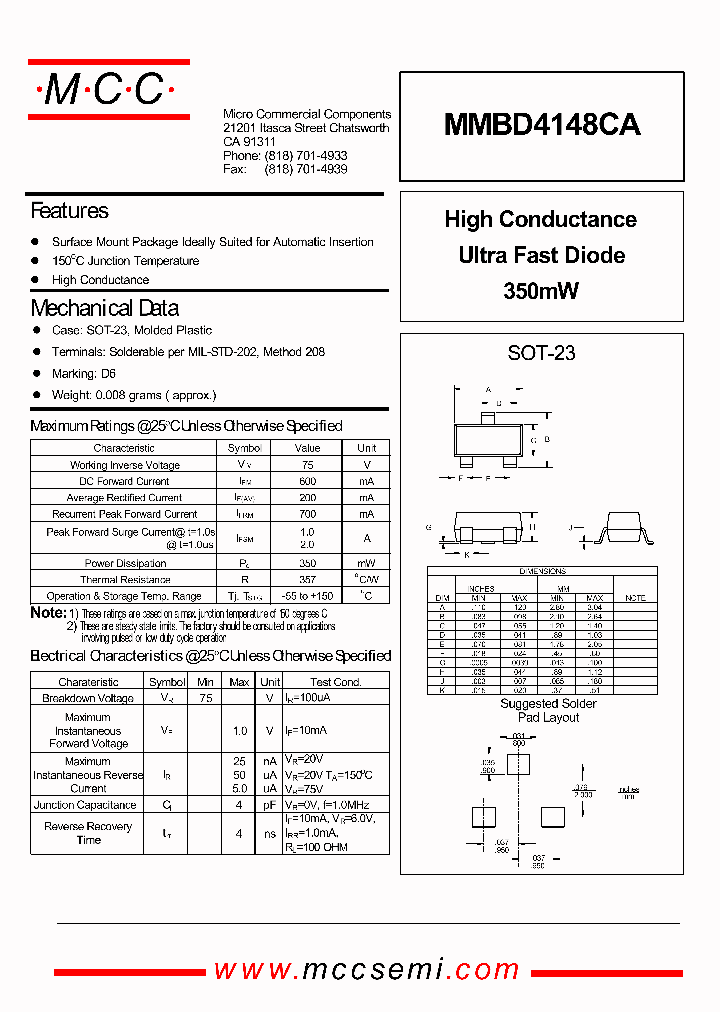 MMBD4148CA_120538.PDF Datasheet