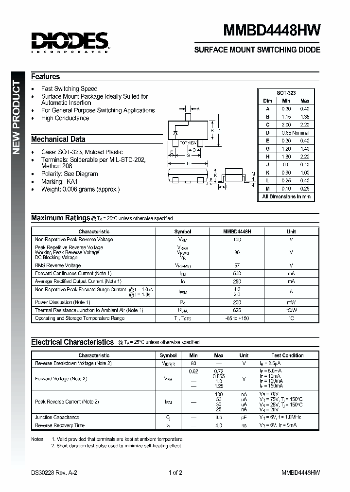 MMBD4448HW_152007.PDF Datasheet