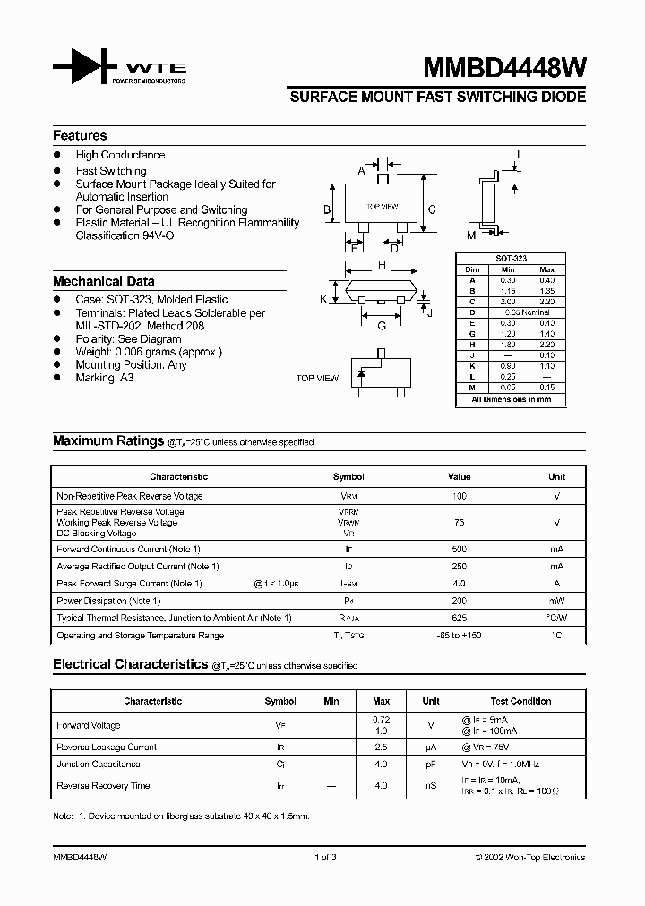 MMBD4448W_152010.PDF Datasheet