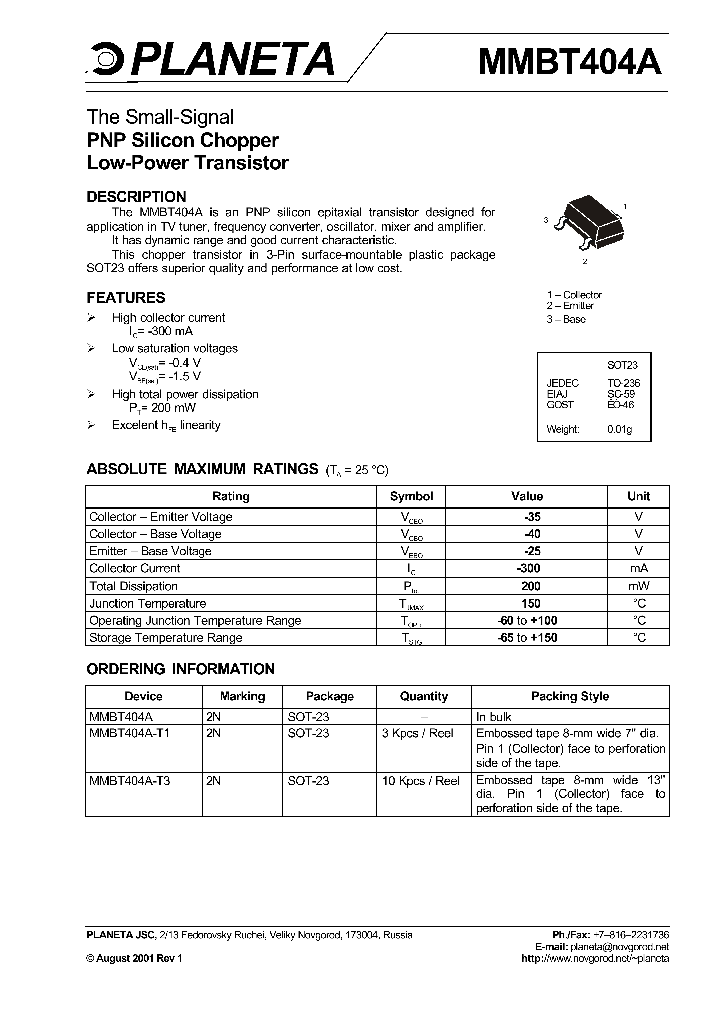 MMBT404A_129270.PDF Datasheet