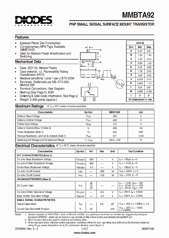 MMBTA92-7_142347.PDF Datasheet