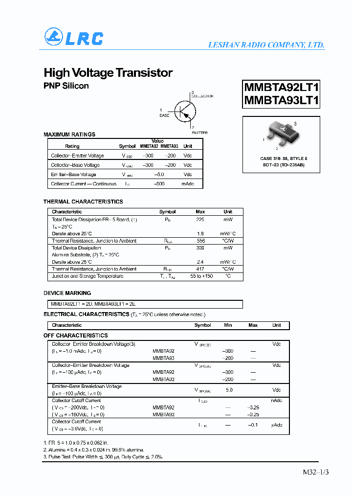 MMBTA93LT1_142350.PDF Datasheet