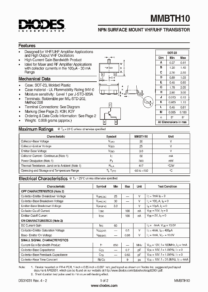 MMBTH10_32131.PDF Datasheet