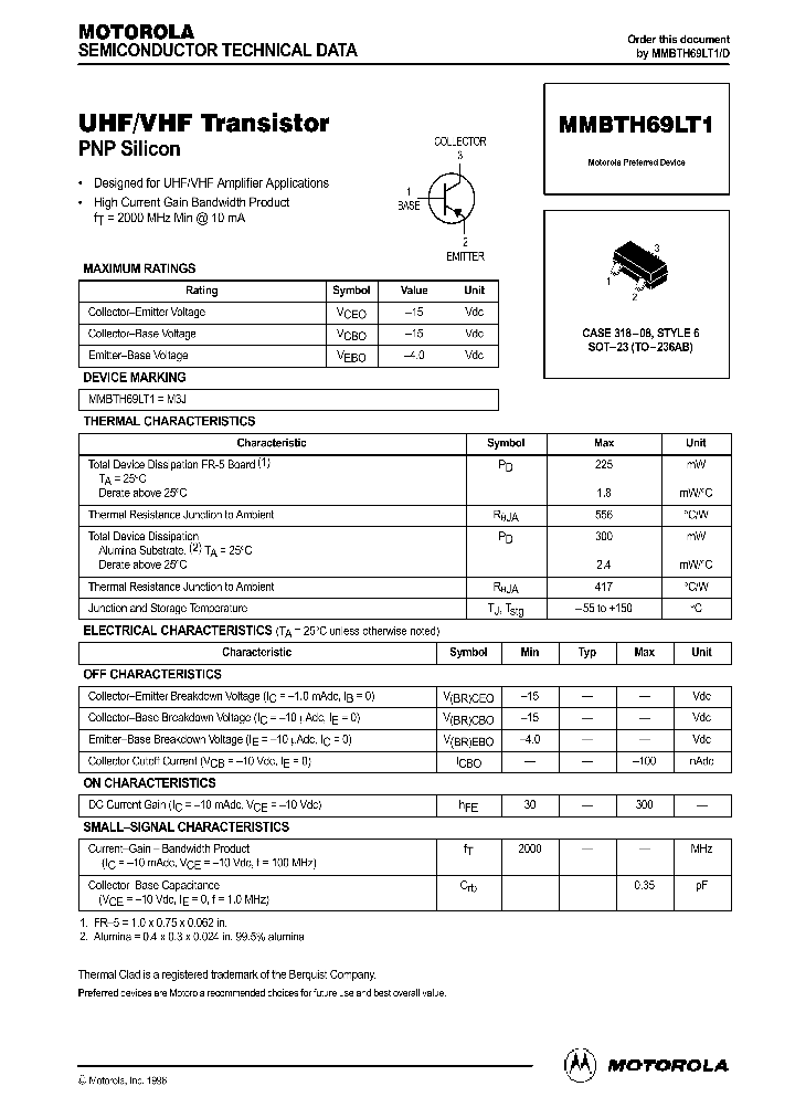 MMBTH69LT1_173664.PDF Datasheet