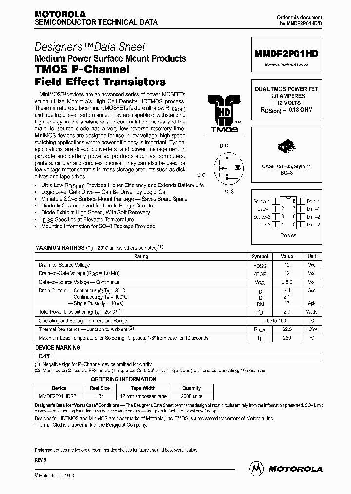 MMDF2P01HD_128967.PDF Datasheet