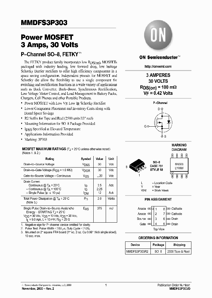 MMDFS3P303_166283.PDF Datasheet