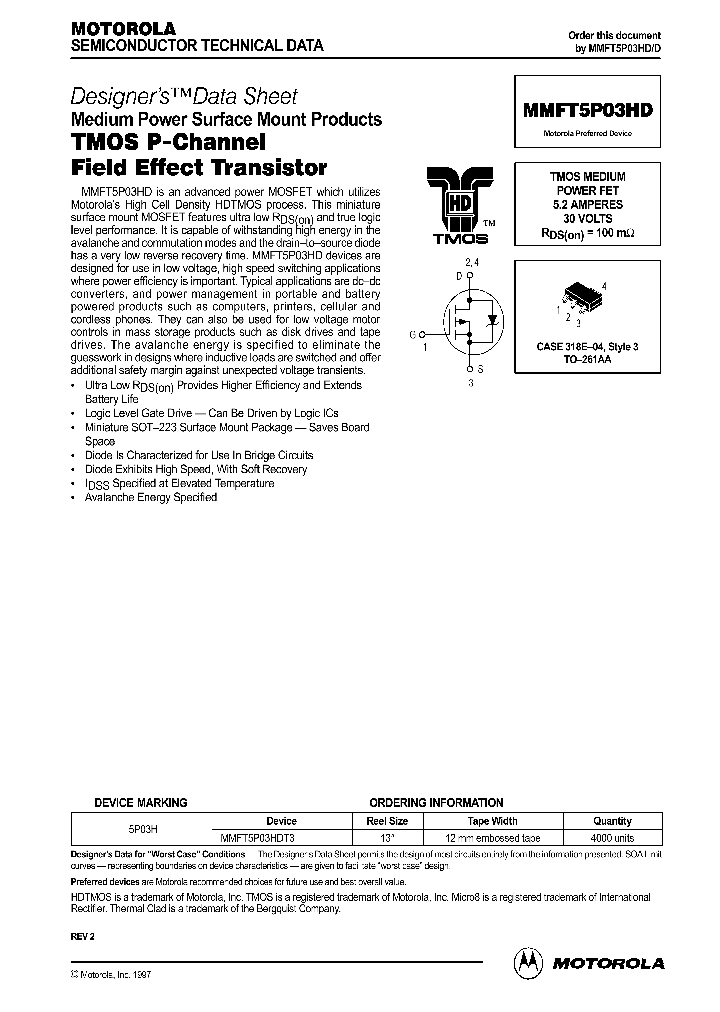 MMFT5P03HD_154660.PDF Datasheet