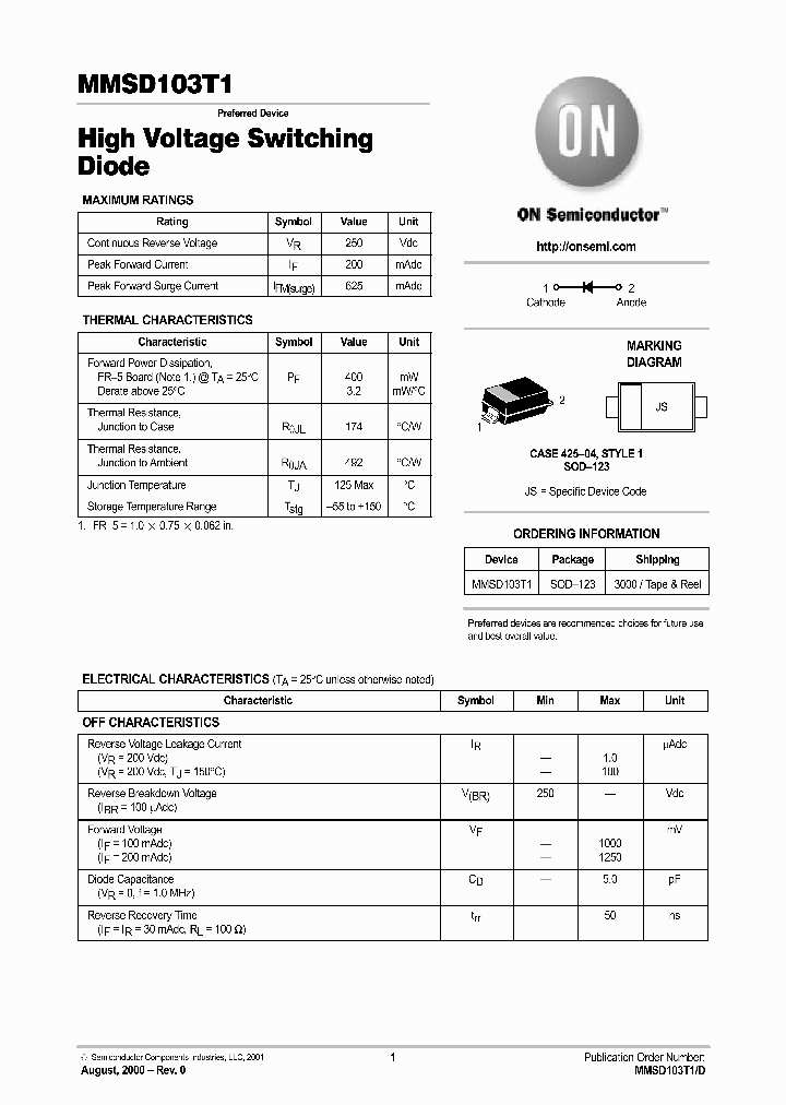 MMSD103T1_116574.PDF Datasheet