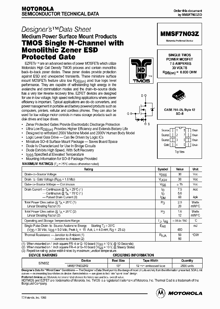 MMSF7N03Z_170930.PDF Datasheet
