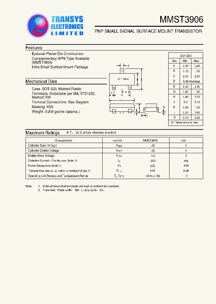 MMST3906_32244.PDF Datasheet