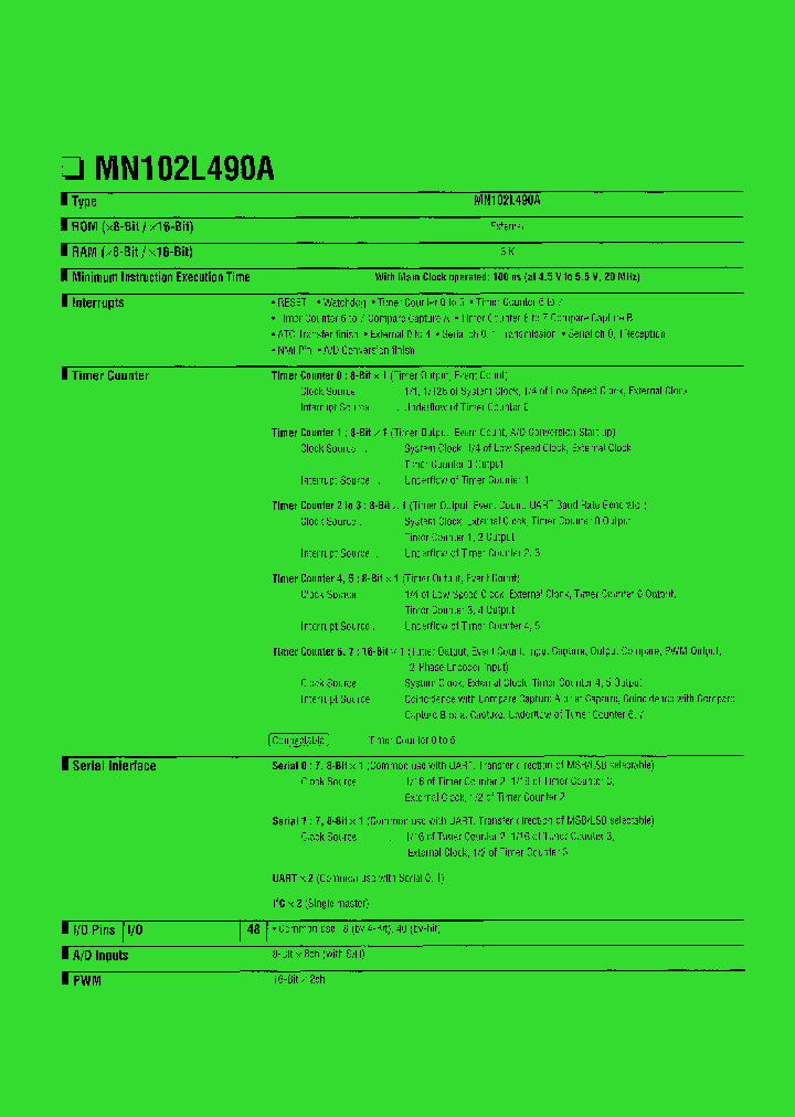 MN102L490A_11796.PDF Datasheet
