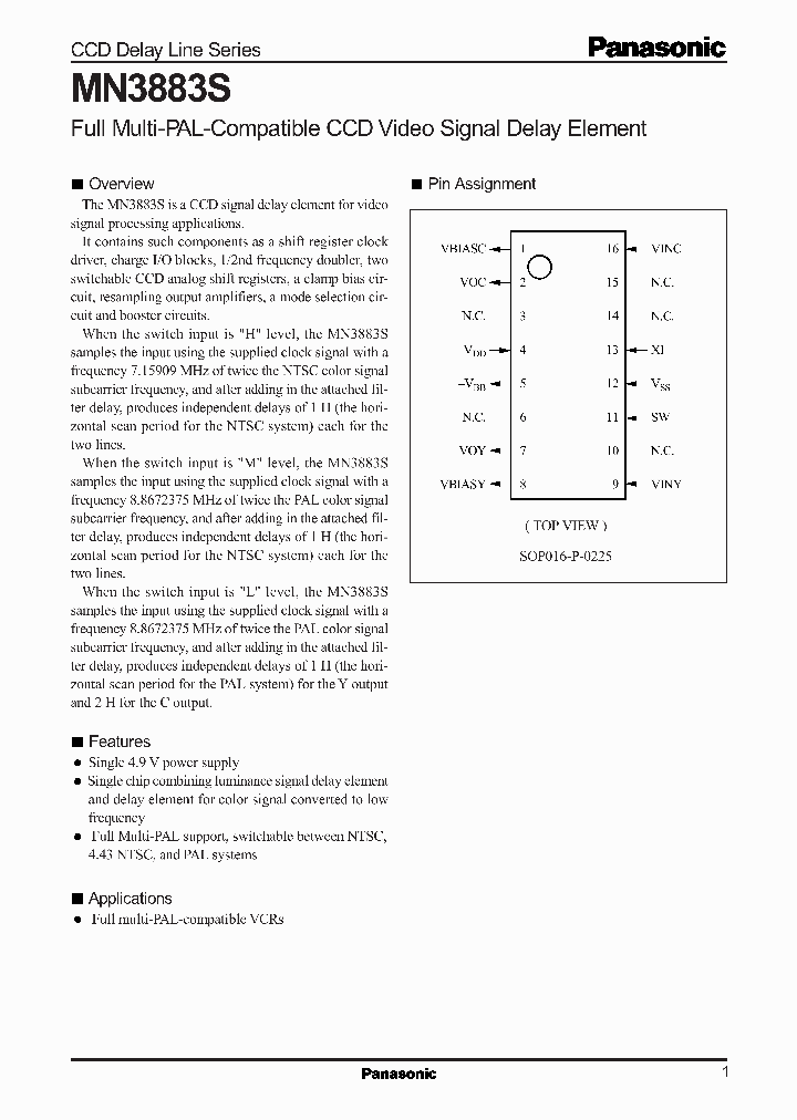 MN3883S_152747.PDF Datasheet