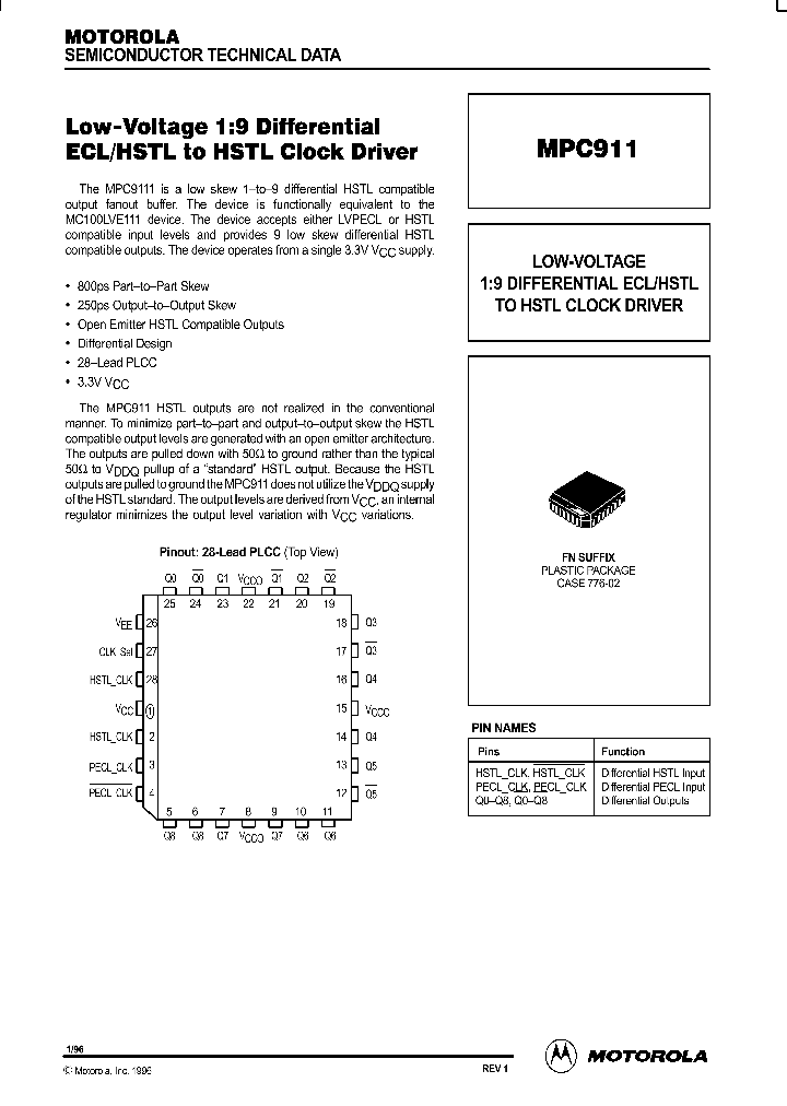 MPC911_129099.PDF Datasheet