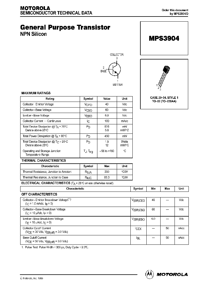 MPS3904_189227.PDF Datasheet