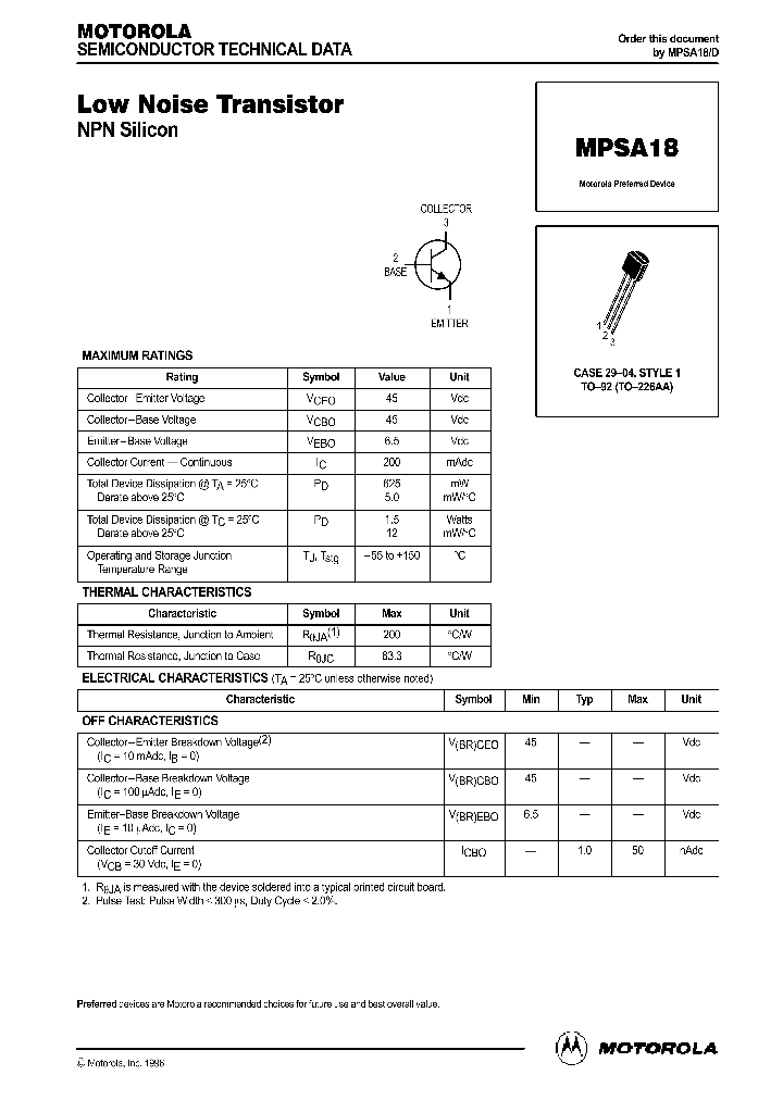 MPSA18_193976.PDF Datasheet