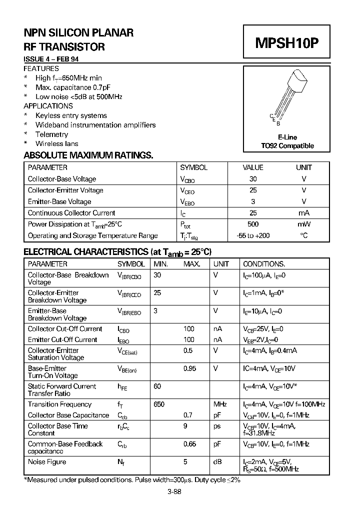 MPSH10P_165081.PDF Datasheet