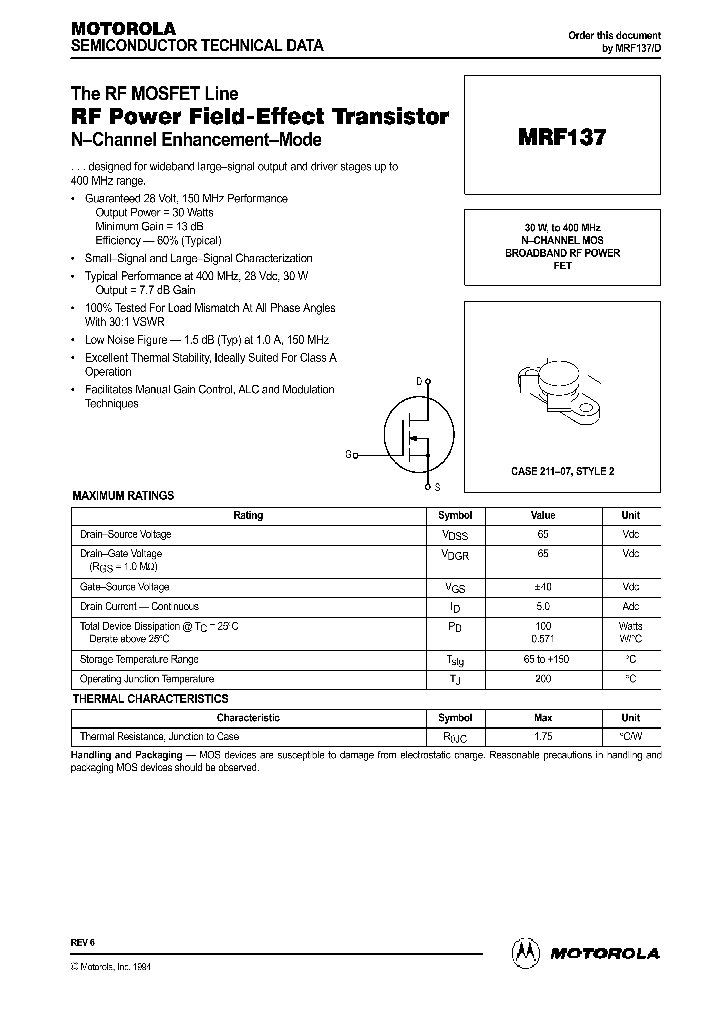 MRF137_41800.PDF Datasheet
