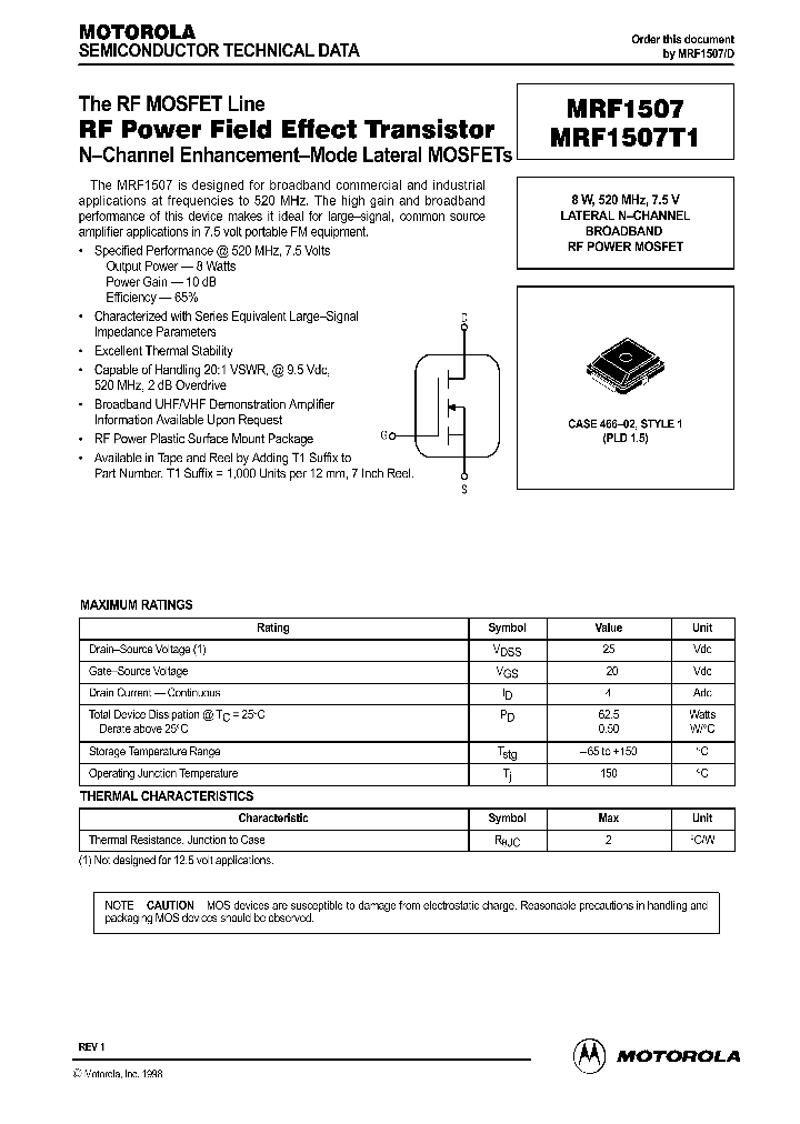 MRF1507_41810.PDF Datasheet