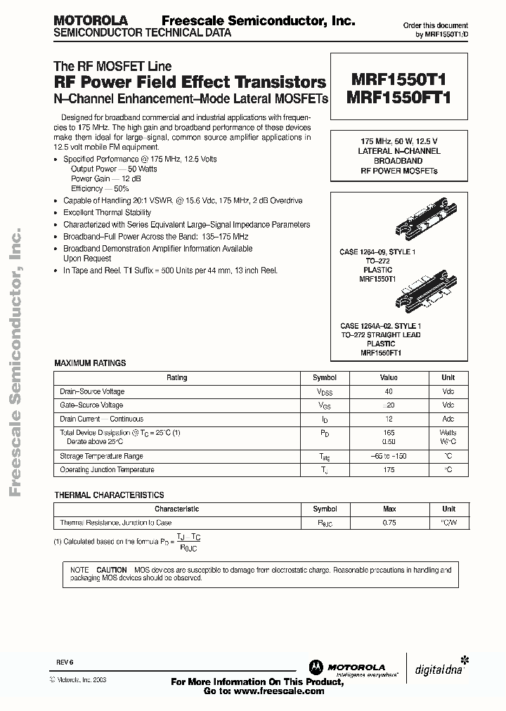 MRF1550FT1_41818.PDF Datasheet