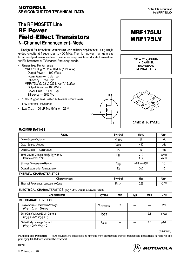 MRF175LU_41838.PDF Datasheet