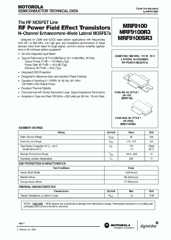 MRF9100R3_128224.PDF Datasheet