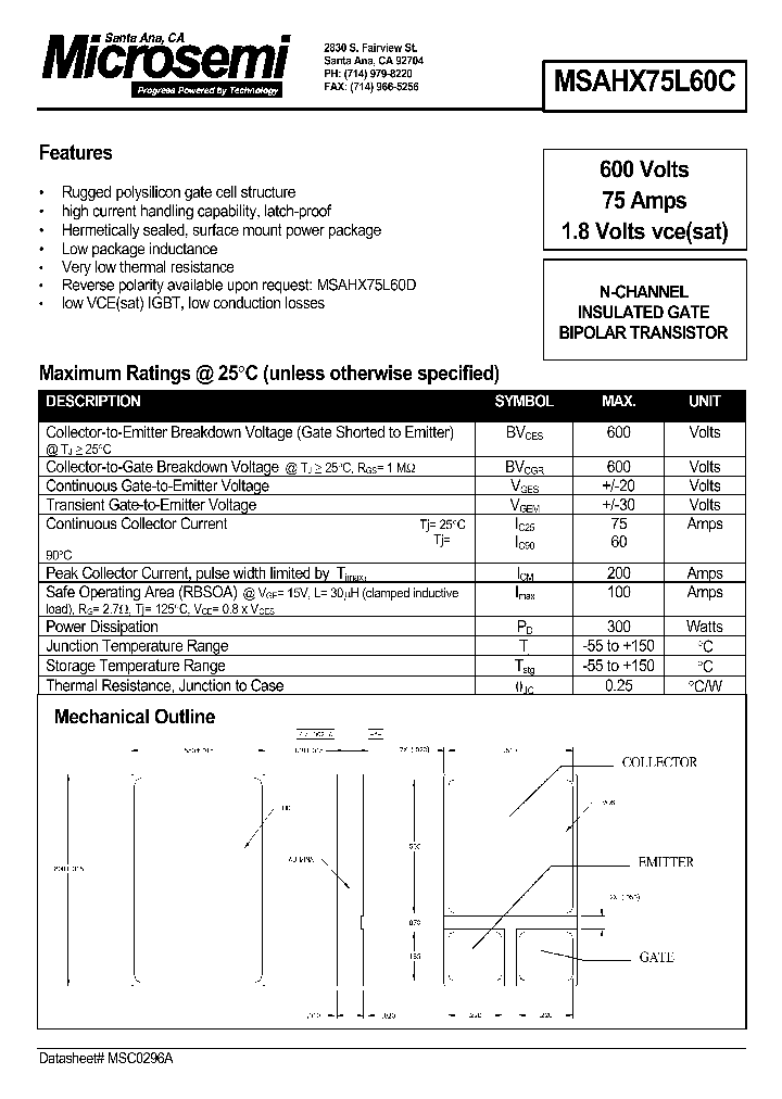 MSAHX75L60C_48272.PDF Datasheet