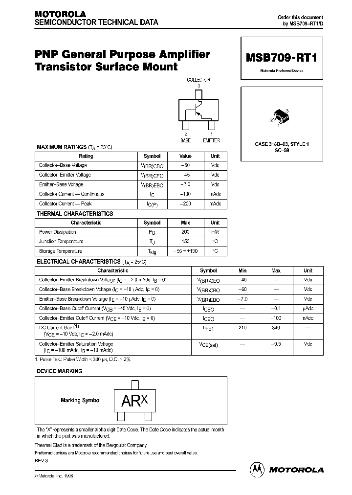 MSB709RT1_32810.PDF Datasheet