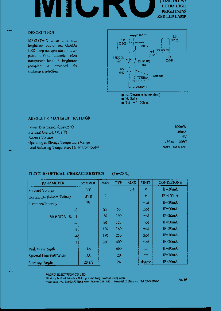 MSE18TA-4_72255.PDF Datasheet