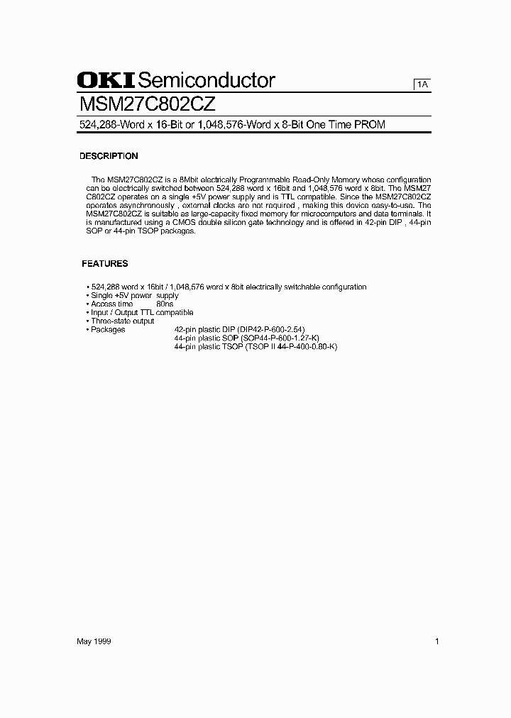 MSM27C802CZ_32821.PDF Datasheet