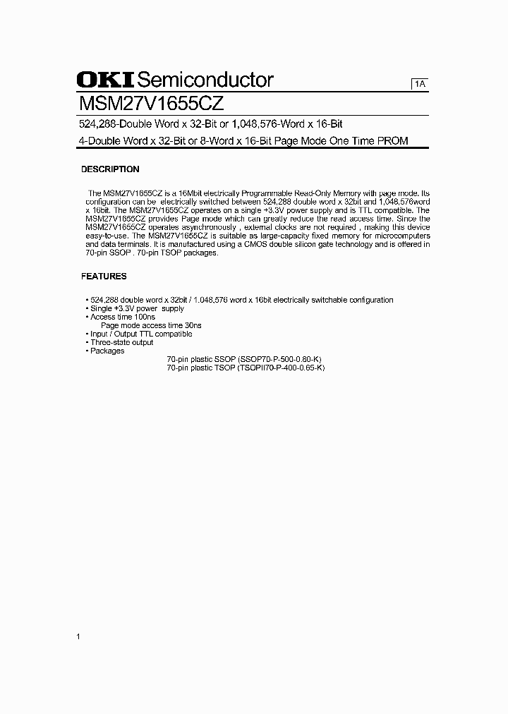 MSM27V1655CZ_166063.PDF Datasheet