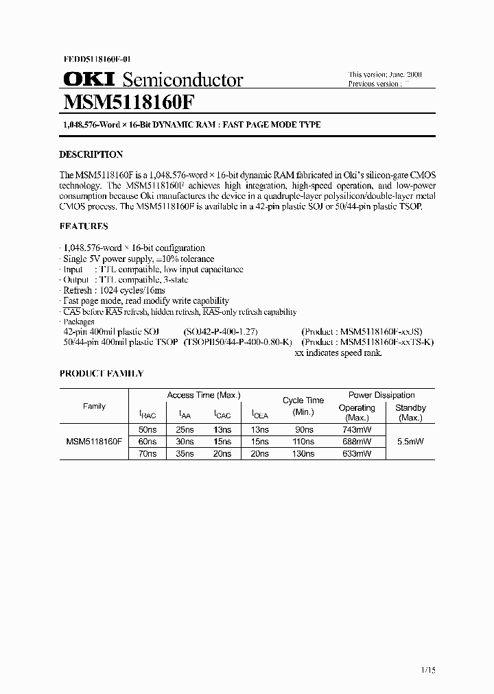 MSM5118160F_27584.PDF Datasheet