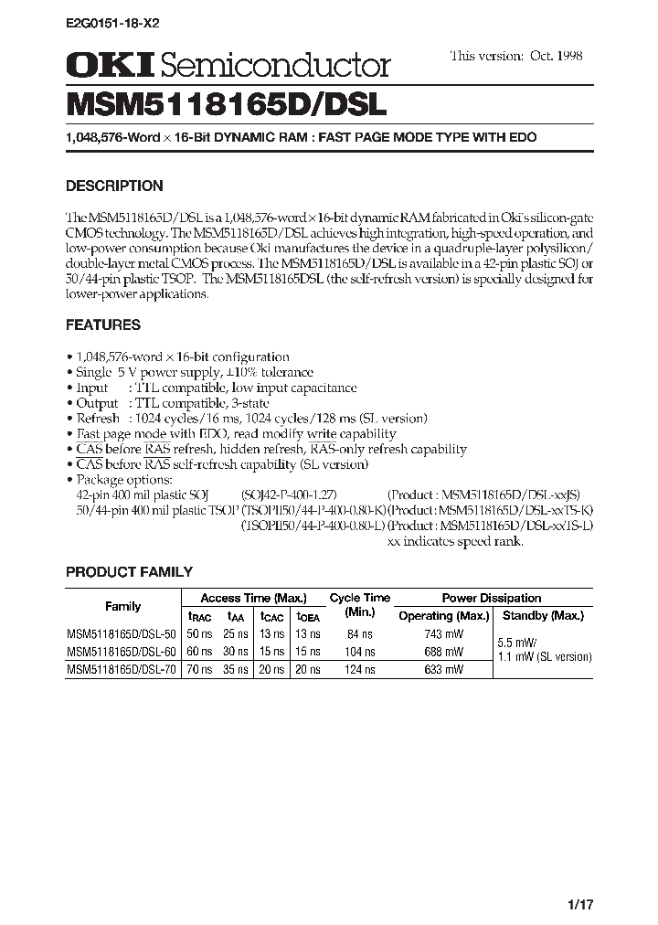 MSM5118165D_27587.PDF Datasheet