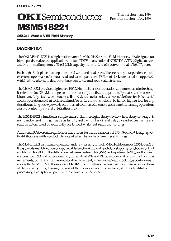 MSM518221_140565.PDF Datasheet